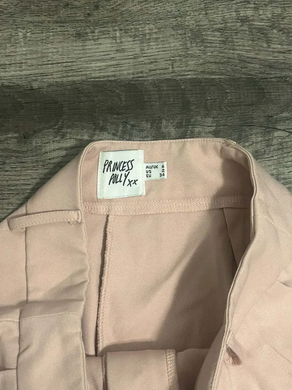 Princess Polly High Waisted Wide Leg Trousers Pink Size US 2 - Picture 2 of 4